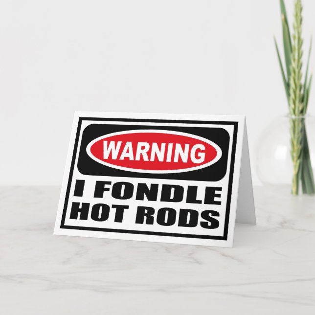 Cartão de Saudação de FONDLE HOT RODS (Frente)