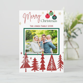 Cartão de Saudação de Foto da Família Natal