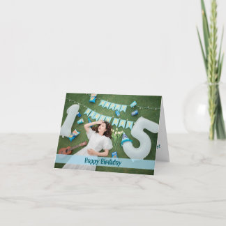 Cartão de Saudação de Foto de Aniversário de Scrip