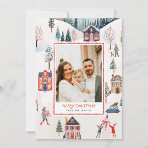 Cartão de Saudação de Foto de Feliz Natal Clássico