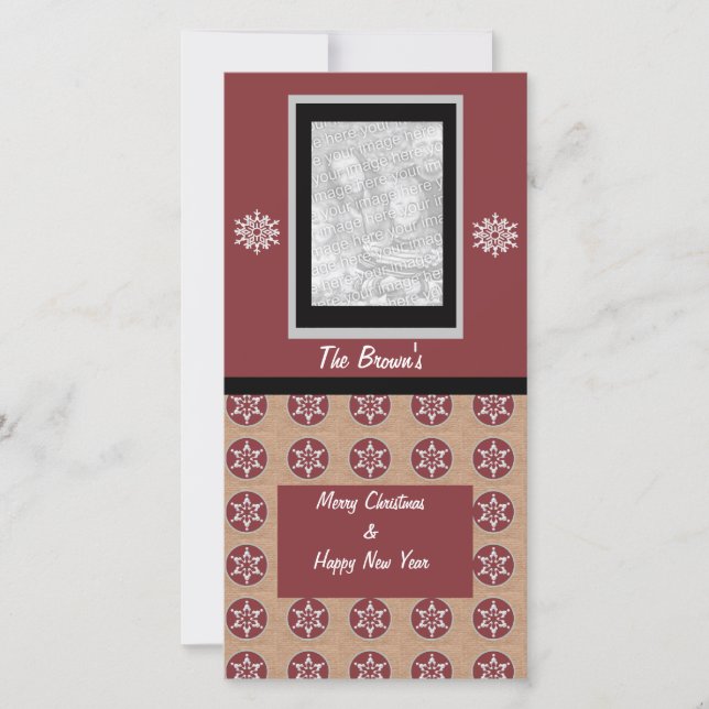 Cartão de Saudação de Foto de Natal (Frente)