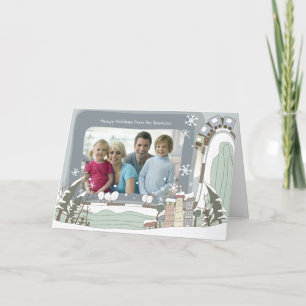 Cartão de Saudação de Foto de Natal da Cidade Anti