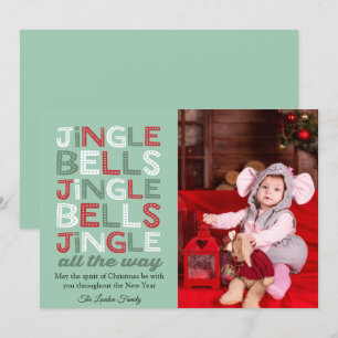 Cartão de Saudação de Foto de Natal do Jingle B