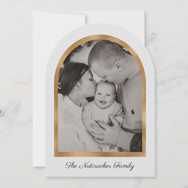 Cartão de Saudação de Foto de Natal Feliz (Frente)