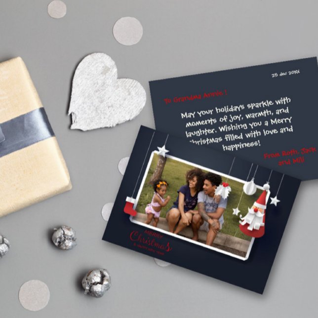 Cartão de saudação de Foto de Natal Moderno (Criador carregado)