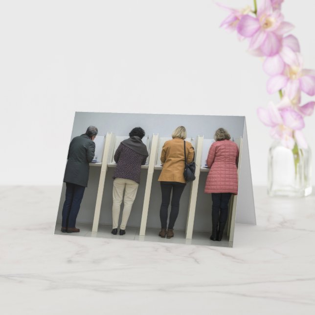 Cartão de Saudação de Foto de Votação Personalizad (Orquídea)