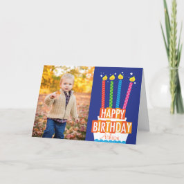 Cartão de Saudação de Foto do Bolo de Aniversário