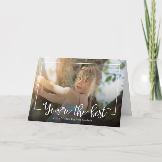 Cartão de Saudação de Foto do Dia de as mães Calli (Frente)