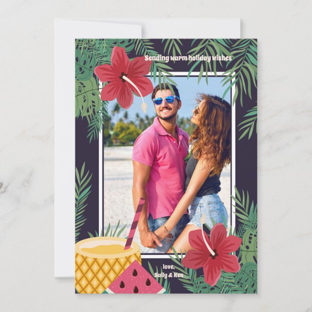 Cartão de Saudação de Foto do Hibiscus (Frente)