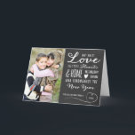 Cartão de Saudação de Foto Feriado de Amor<br><div class="desc">Cartão de Saudação de Foto Feriado de Amor de Orabella Impressões. Substitua a foto de modelo por uma imagem própria antes de comprar.</div>