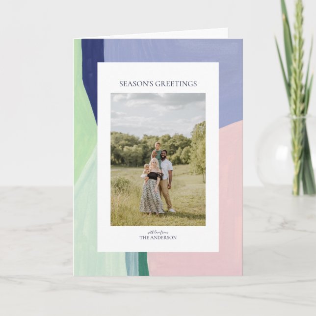 Cartão de Saudação de Foto Feriado de Natal (Frente)