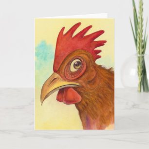 Cartão de saudação de frango - (dentro de vazio 5x
