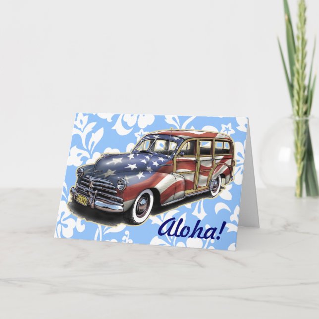 Cartão de Saudação de Freedom Woody Hawaiian (Frente)