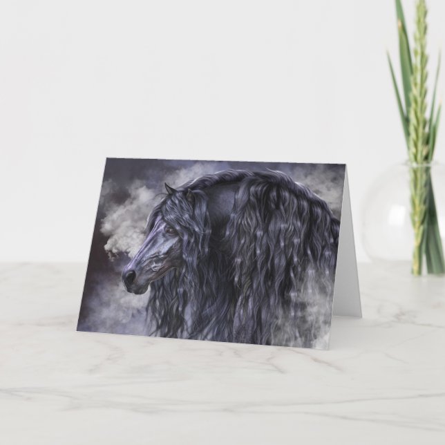 Cartão de saudação de fumaça e Ebony (Frente)