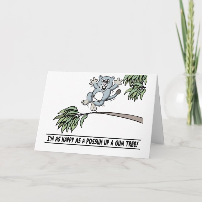 cartão de saudação de gambá feliz (Frente)