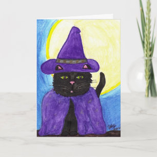 Cartão de saudação de Gato Preto Testemunha