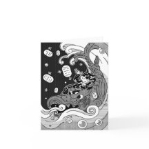 Cartão de Saudação de Gato Sortudo