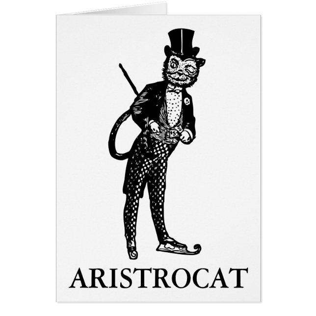 Cartão de Saudação de Gato Vitoriano, Aristrocat (Frente)