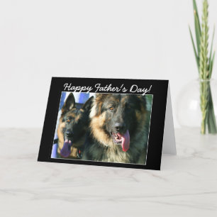 Cartão de saudação de German shepherd de Dia de os