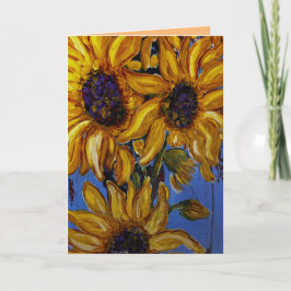 Cartão de Saudação de Girassóis