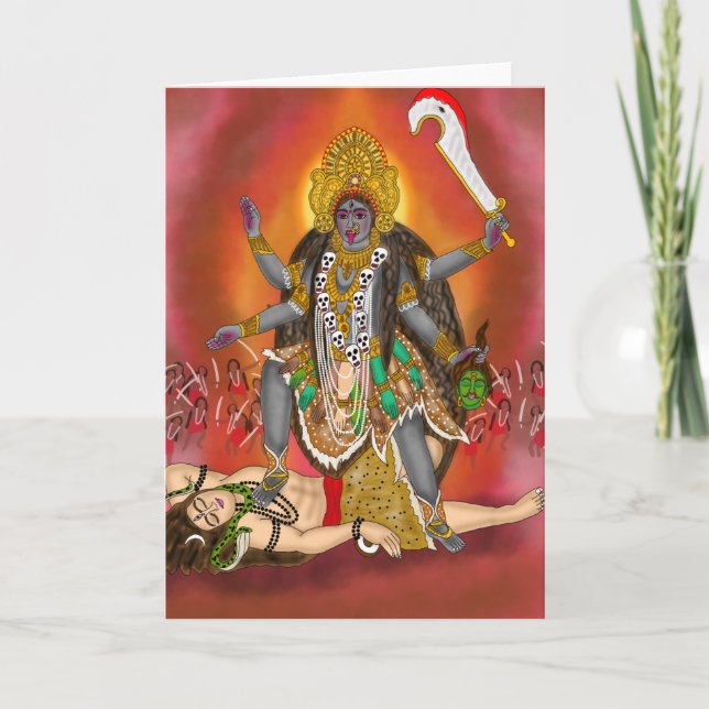 Cartão de Saudação de Goddess Kali (Frente)