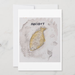 Cartão de Saudação de Halibute