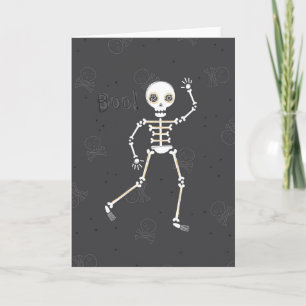 Cartão de Saudação de Halloween de Skeleton Spooke