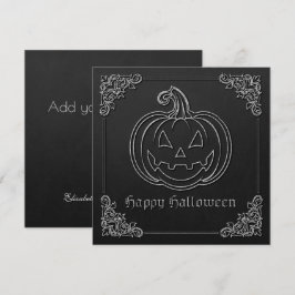 Cartão de Saudação de Halloween do Silver Jack O'