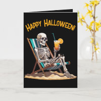 Cartão de Saudação de Halloween do Skeleton Skelet