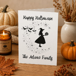 Cartão de Saudação de Halloween Feiticeira