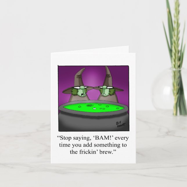 Cartão de Saudação de Halloween Feliz Hilário (Frente)