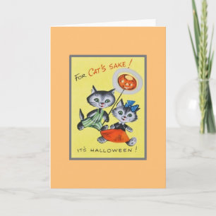 Cartão de Saudação de Halloween Retroativo
