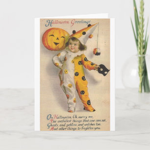 Cartão de Saudação de Halloween Vitoriano