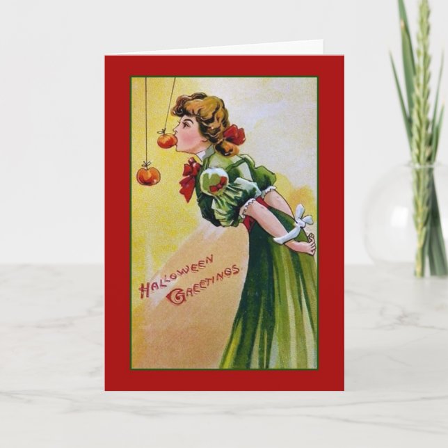 Cartão de Saudação de Halloween Vitoriano (Frente)