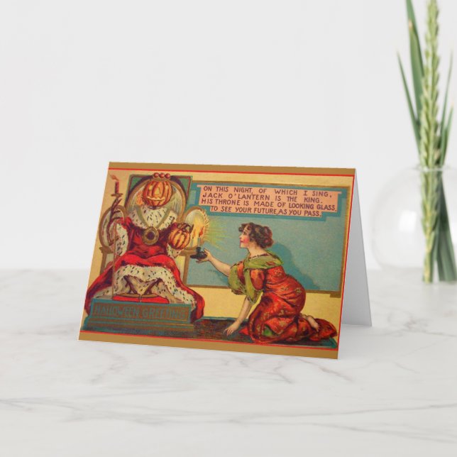 Cartão de Saudação de Halloween Vitoriano (Frente)