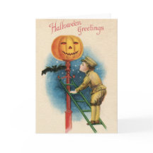 Cartão de Saudação de Halloween Vitoriano