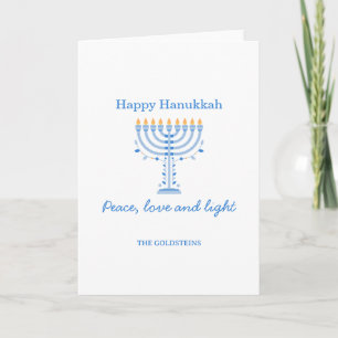 Cartão de saudação de Hanukkah - Feliz Hanukkah