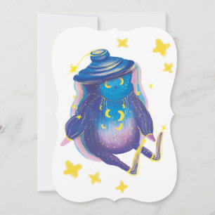 cartão de saudação de herói fofo