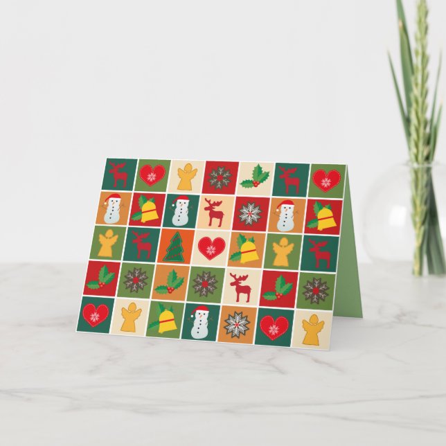 cartão de saudação de horário de natal (Frente)