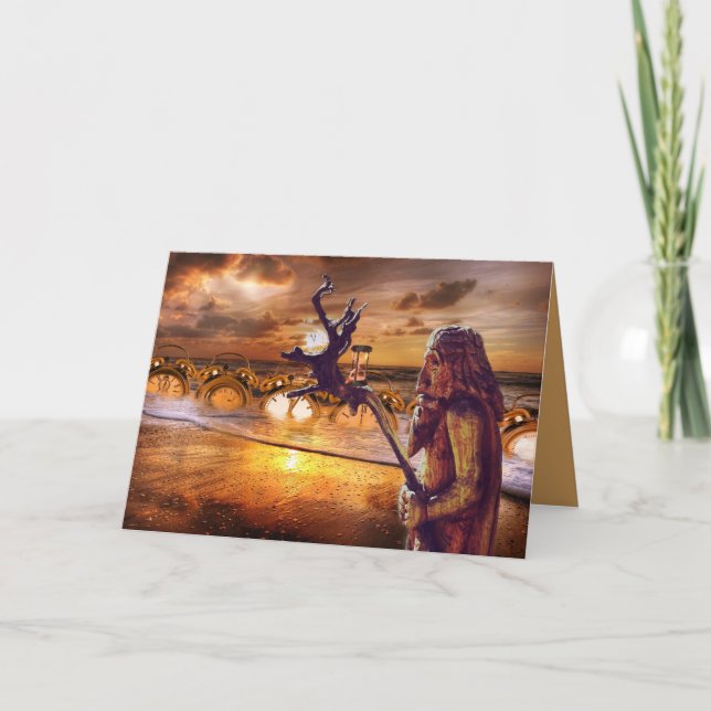 cartão de saudação de horário pai (Frente)