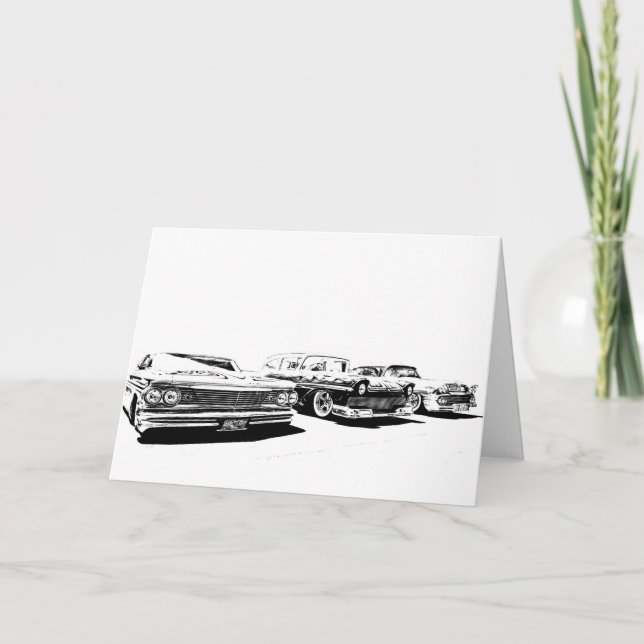 Cartão de saudação de hot rod (Frente)