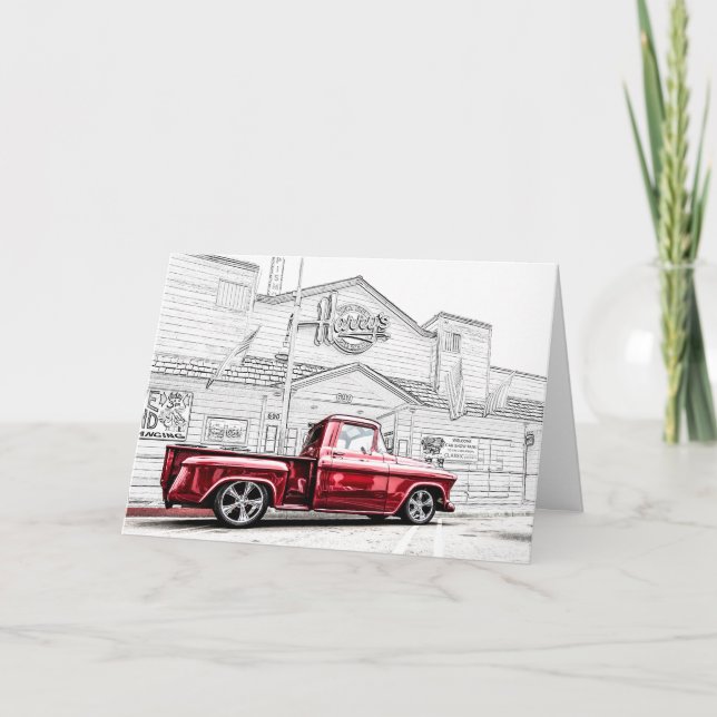 Cartão de saudação de hot rod (Frente)