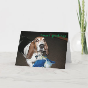 Cartão de saudação de hound basset