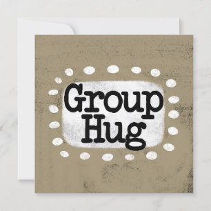Cartão de Saudação de Hug de Grupo