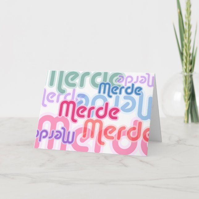 Cartão de Saudação de Humor do balé - Merde (Frente)
