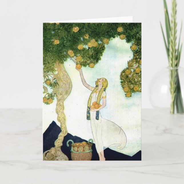 Cartão de saudação de ilustração Willy Pogany (Frente)