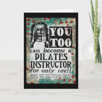 Cartão de saudação de instrutor de pilates - Retro
