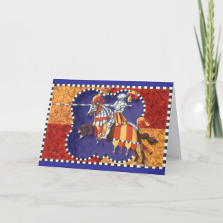 Cartão de Saudação de Jousting Knight Medieval