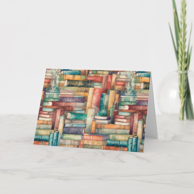 Cartão de Saudação de Livros Brancos (Frente)