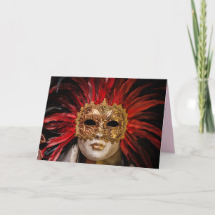cartão de saudação de máscara de carnaval venetian